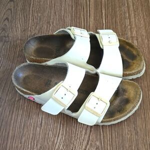 Birkenstock Arizona White Sandals Size 39 |